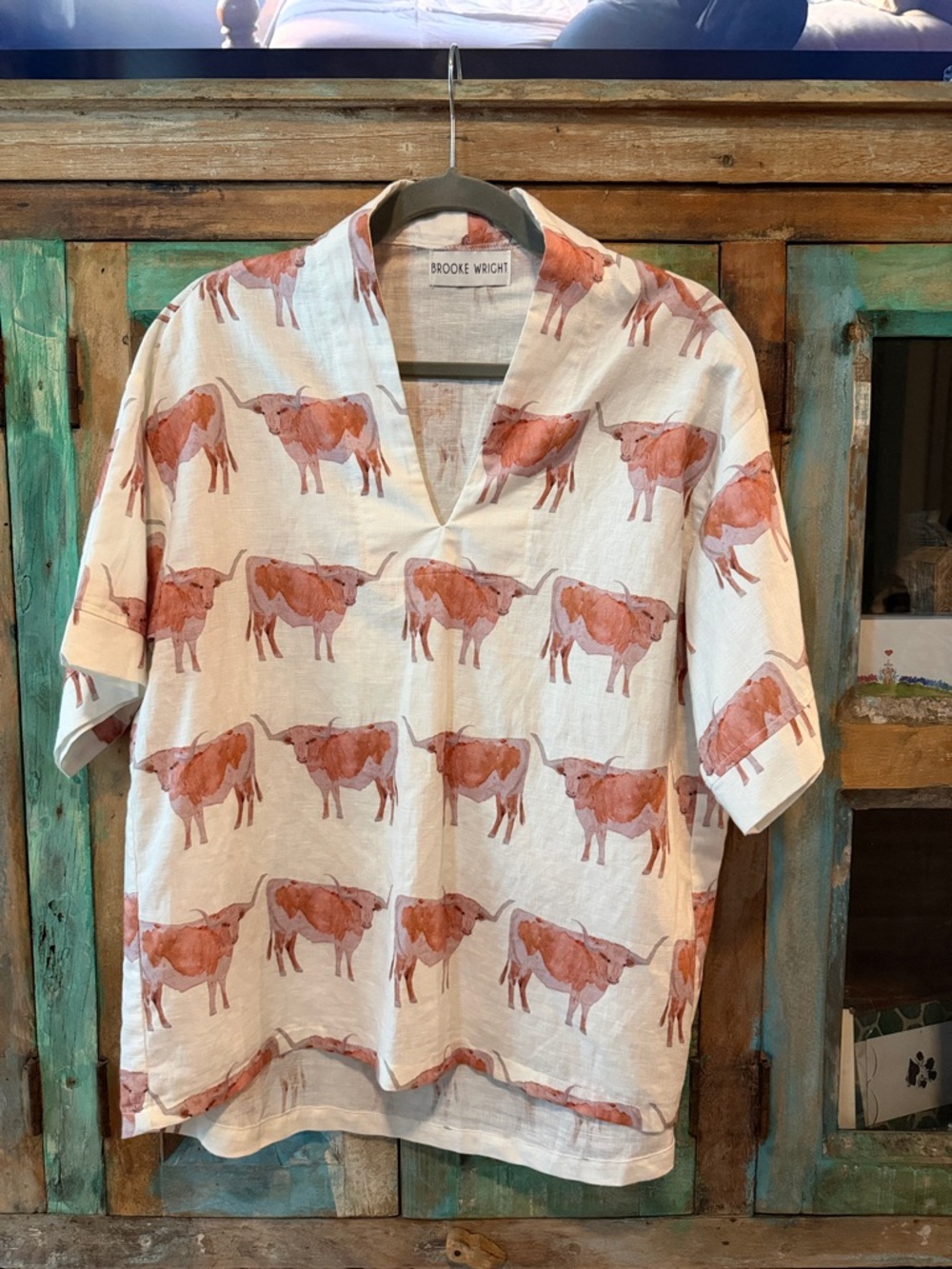 Brooke Wright Women's Cream &  Rust Cattle